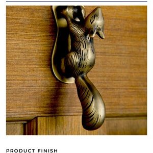 Signature Hardware squirrel door knocker - antique brass NWT